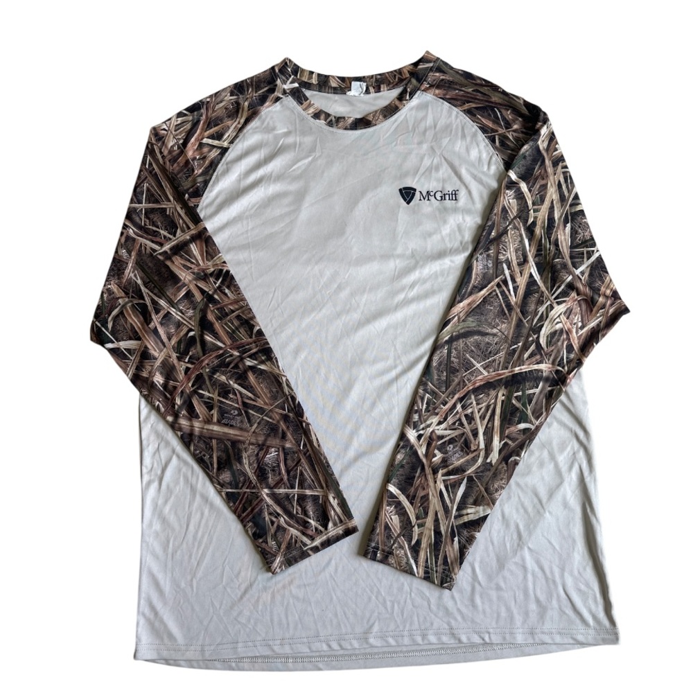Hunting Men Shirt 2XL Camo Long Sleeve UPF 50+ Fishing Outdoor Top Lion Graphic